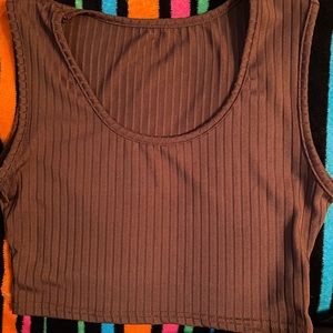 Brown/Chocolate Sleeveless Top and Pant Outfit